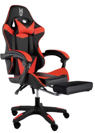 Silla gamer moderna en setup de escritorio